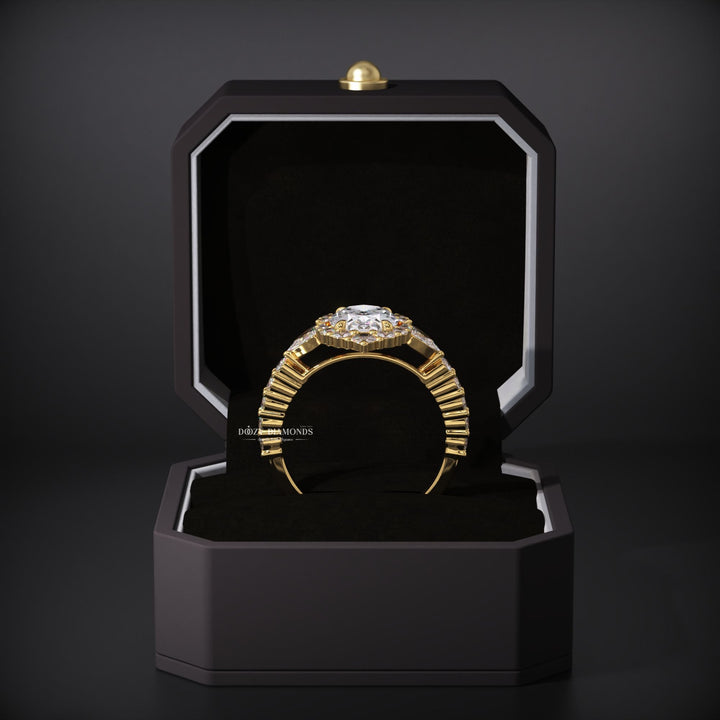 Shop the oval cut pave engagement ring collection online