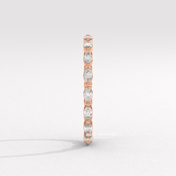 IGI certified marquise diamond wedding band