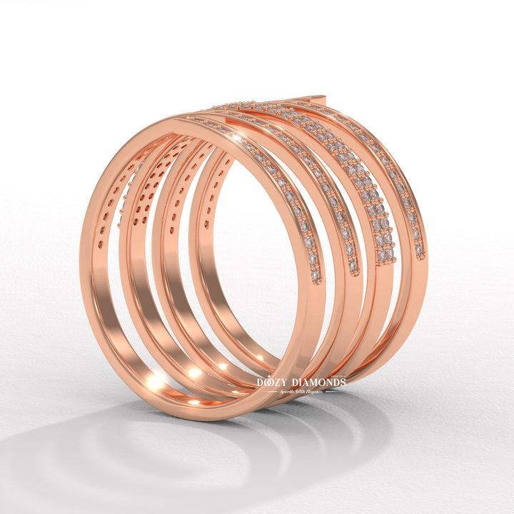 Sustainable round diamond wedding ring