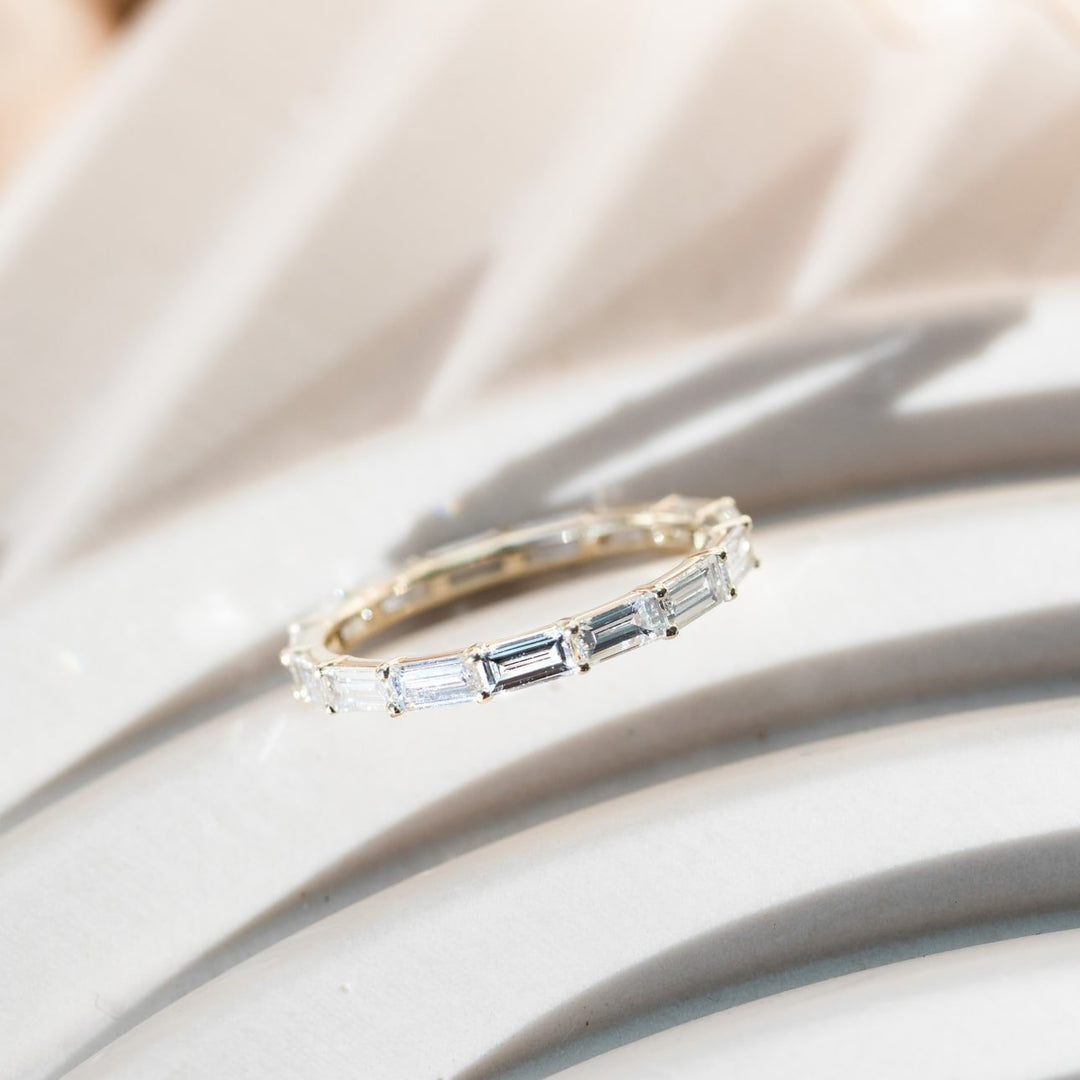 Baguette Cut DE - VS1 Lab Grown Diamond Full Eternity Wedding Band - Doozy Diamonds