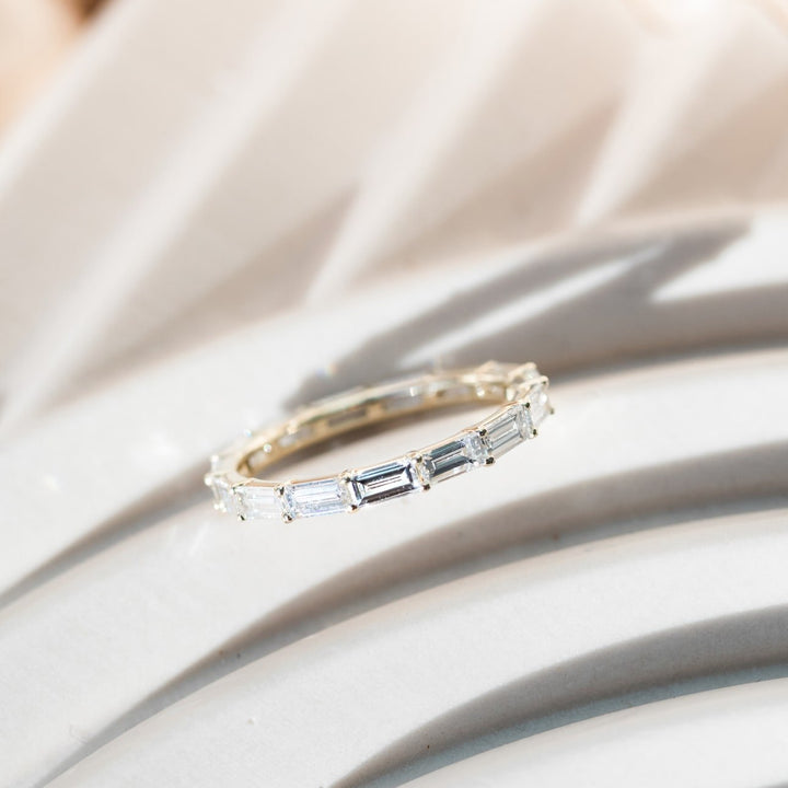 Baguette Cut DE - VS1 Lab Grown Diamond Full Eternity Wedding Band - Doozy Diamonds