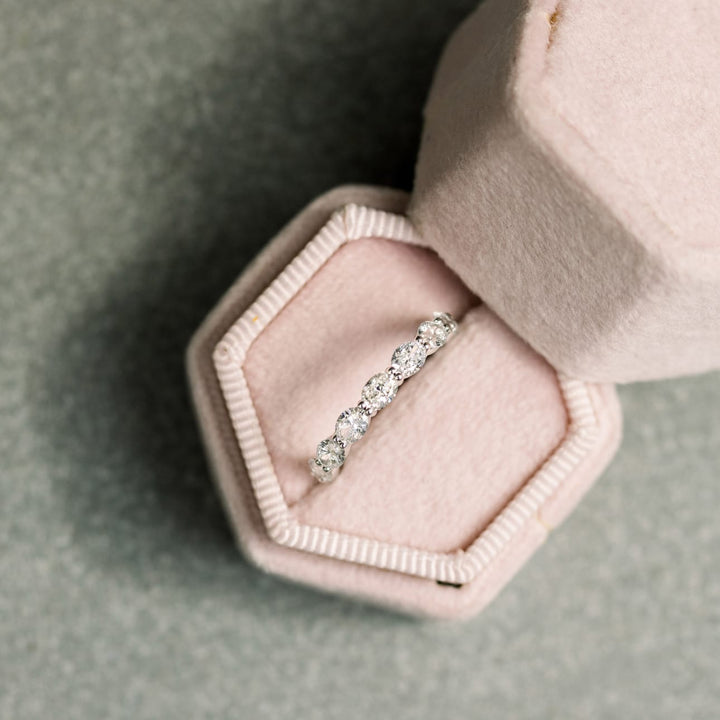 Oval DE - VS1 Lab Grown Diamond Full Eternity Wedding Band - Doozy Diamonds