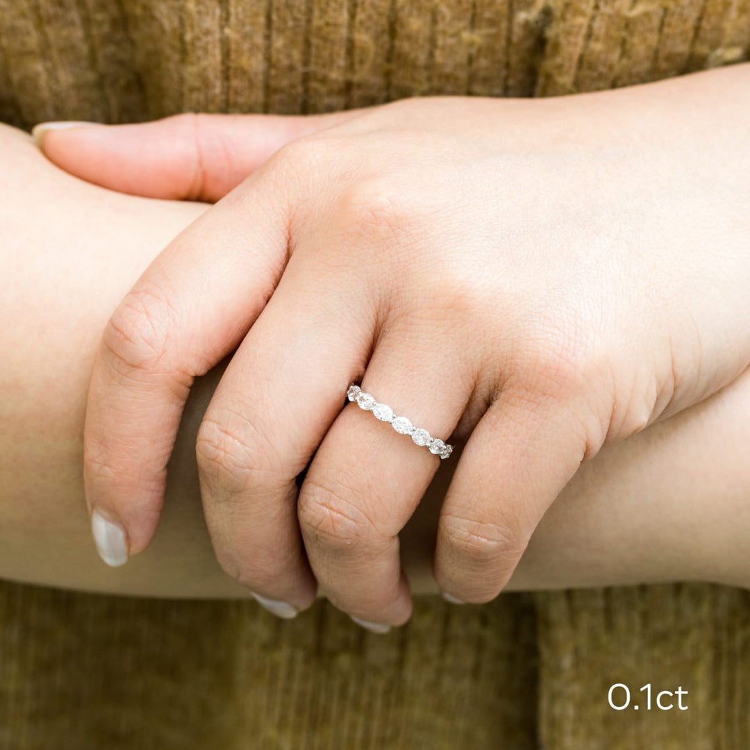 Oval DE - VS1 Lab Grown Diamond Full Eternity Wedding Band - Doozy Diamonds