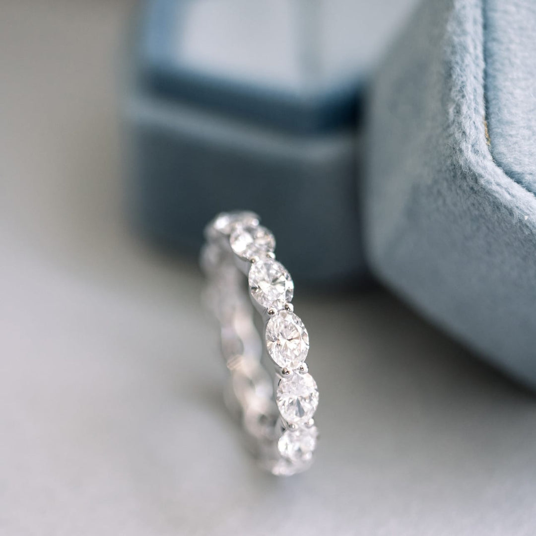 Oval DE - VS1 Lab Grown Diamond Full Eternity Wedding Band - Doozy Diamonds