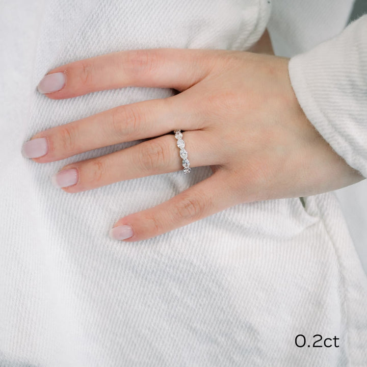 Oval DE - VS1 Lab Grown Diamond Full Eternity Wedding Band - Doozy Diamonds