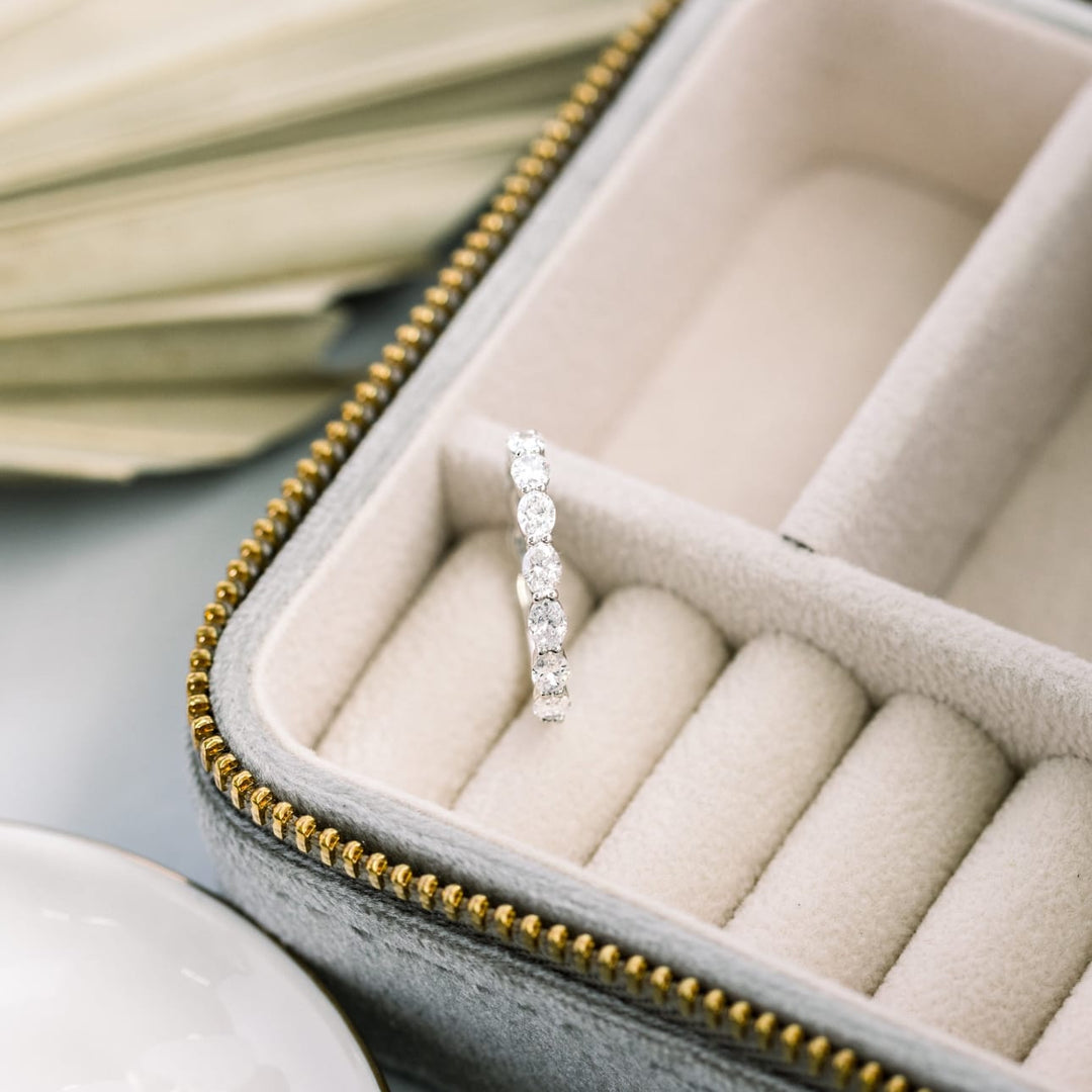 Oval DE - VS1 Lab Grown Diamond Full Eternity Wedding Band - Doozy Diamonds