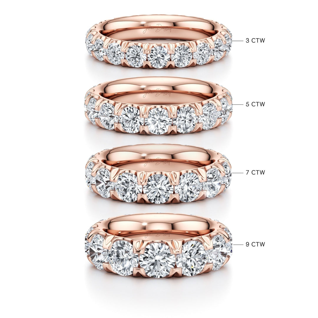 Round FG - VS1 Lab Grown Diamond Eternity Stacking Band - Doozy Diamonds