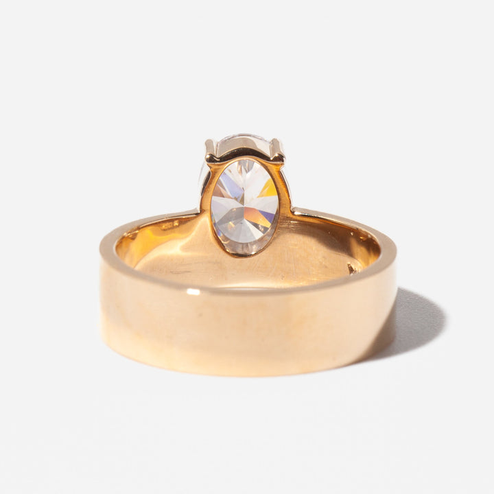 Certified oval cut diamond featured in pave engagement ring