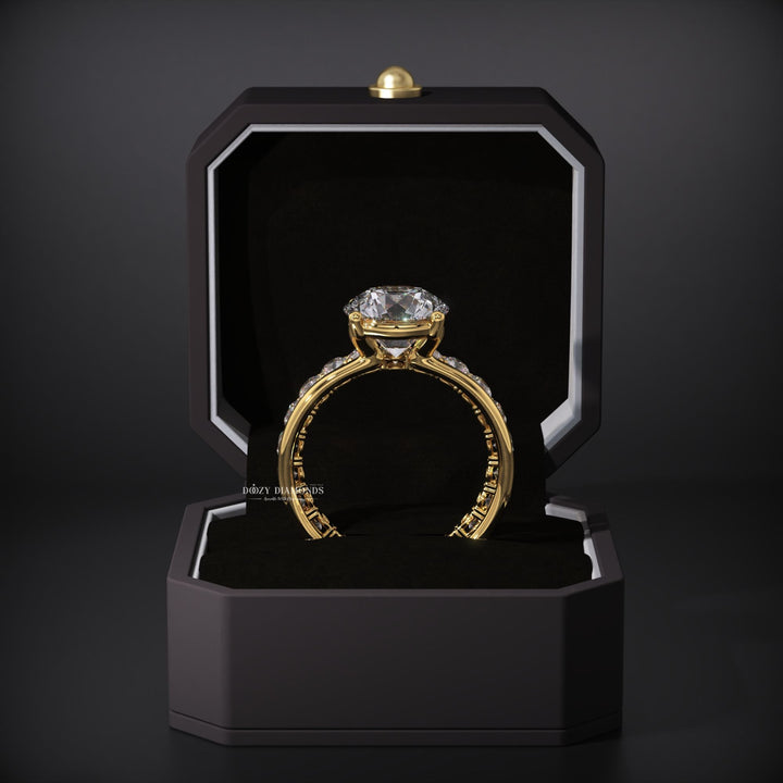 2.50CT Round Lab Grown Solitaire Engagement Ring & Eternity Stacking Wedding Band