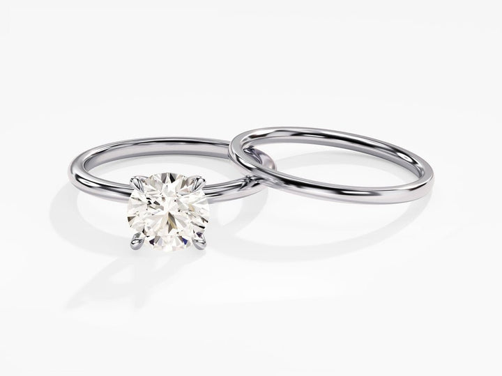 1.50CT Round Cut Solitaire F - VS Diamond Engagement Bridal Set - Doozy Diamonds