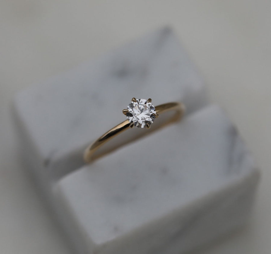 0.50CT round cut solitaire engagement ring available to buy now