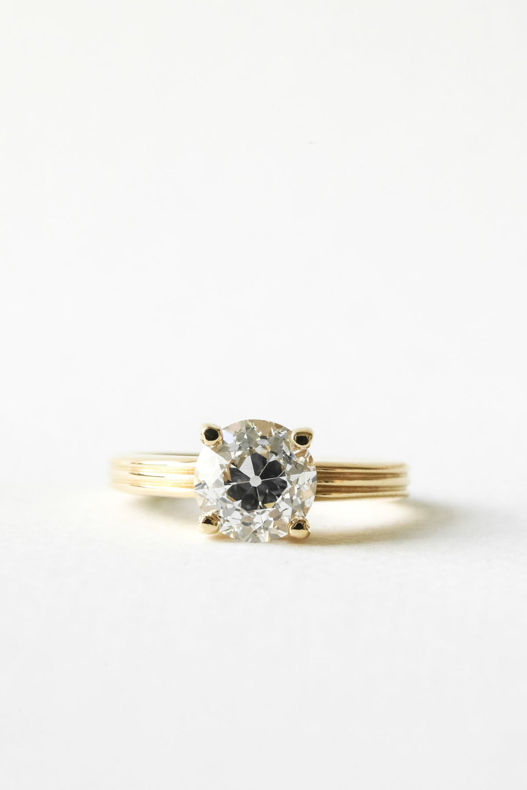 2.06CT Old European Round F - VS Lab Grown Diamond Wedding Ring Set - Doozy Diamonds