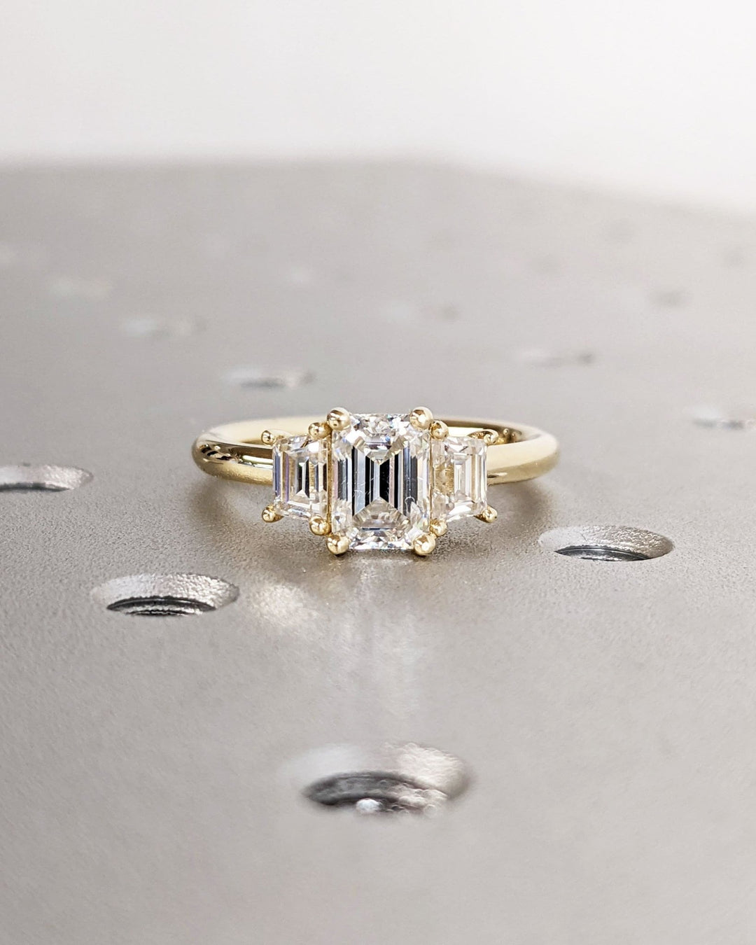 1.0CT emerald cut solitaire engagement ring available to buy now