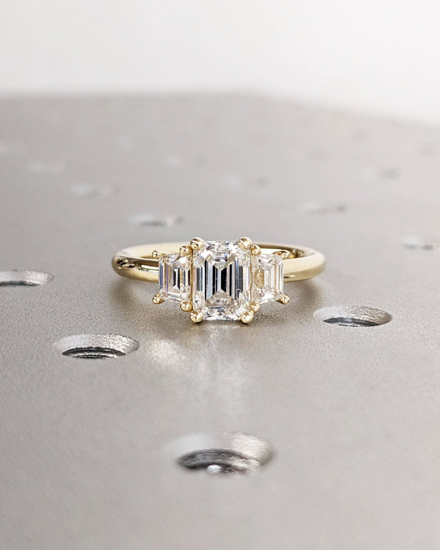 1.0CT emerald cut solitaire engagement ring available to buy now