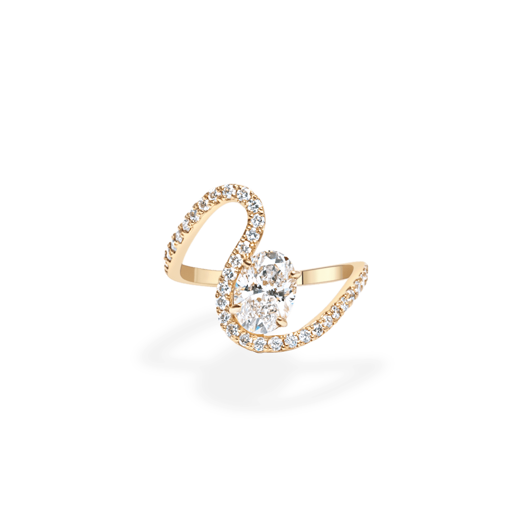 Buy oval cut solitaire diamond engagement ring with free shipping