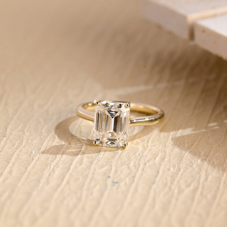 2.0CT emerald cut solitaire engagement ring available to buy now