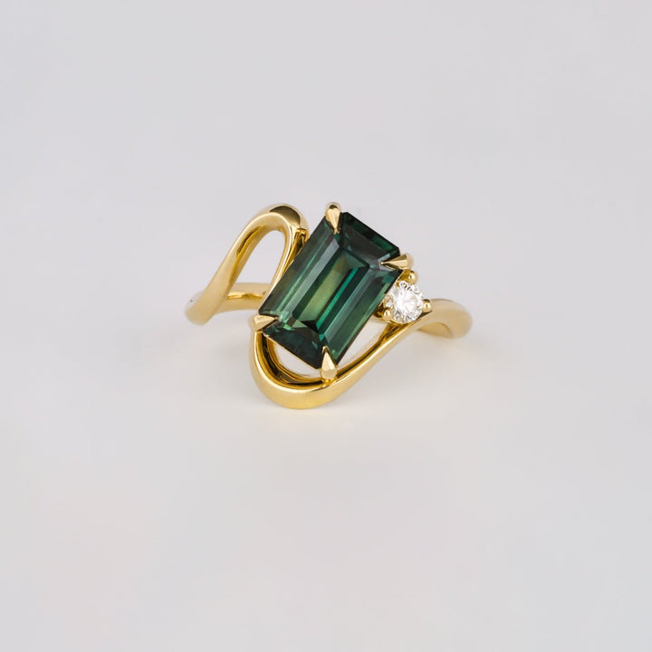 Buy 1.50CT emerald solitaire lab grown diamond engagement ring online