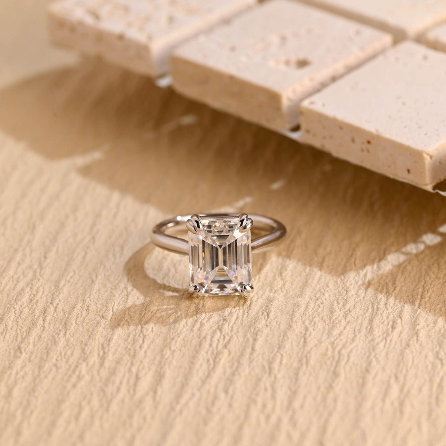 Shop emerald solitaire lab grown diamond engagement ring