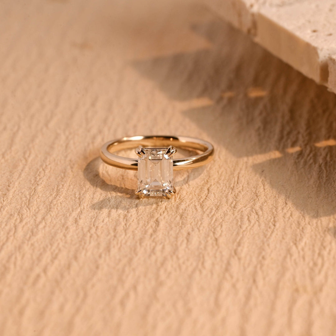 1.50CT emerald cut solitaire engagement ring available to buy now