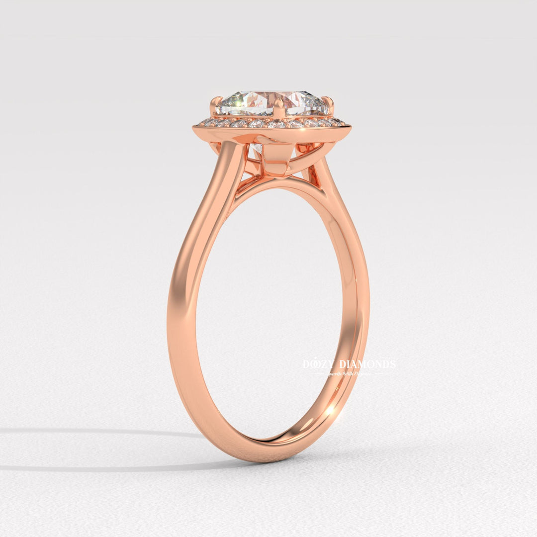Shop the cushion cut halo engagement ring collection online