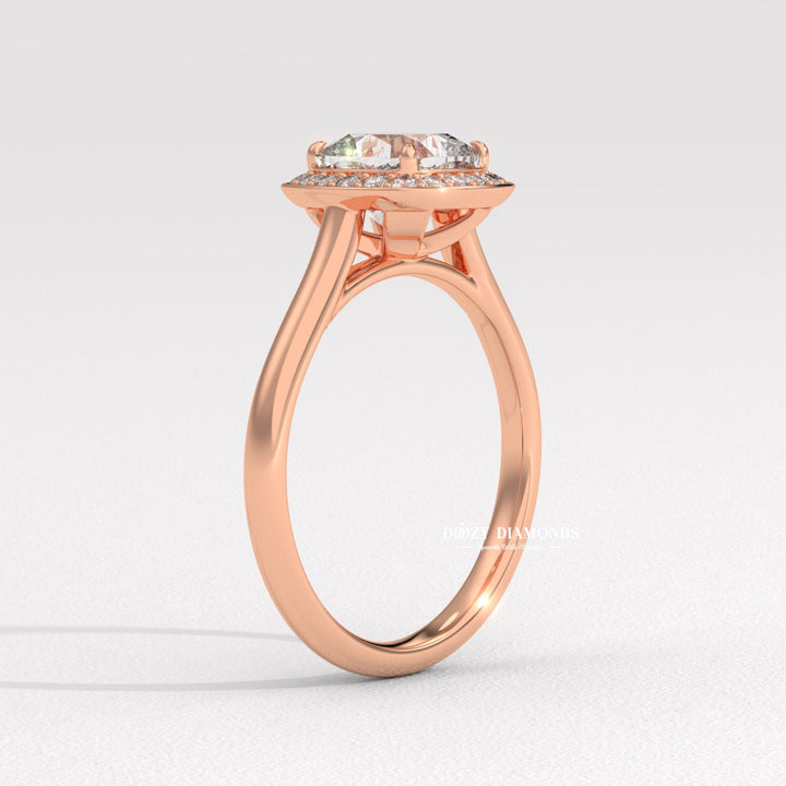 Shop the cushion cut halo engagement ring collection online