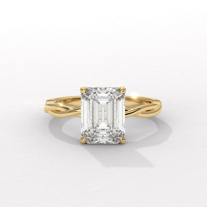 Shop emerald solitaire lab grown diamond engagement ring