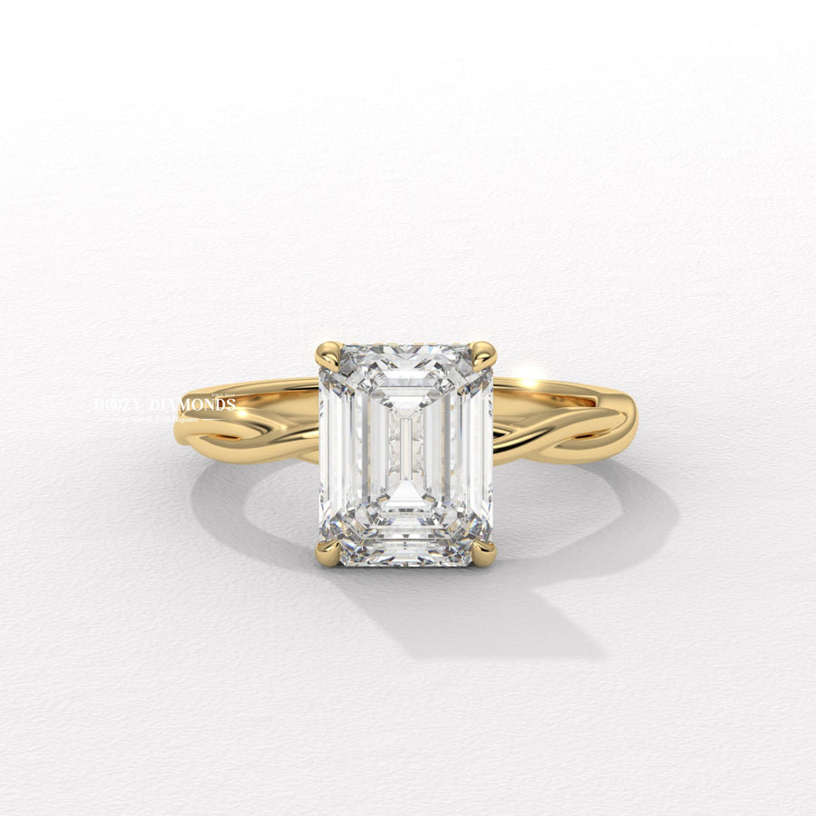 Shop emerald solitaire lab grown diamond engagement ring