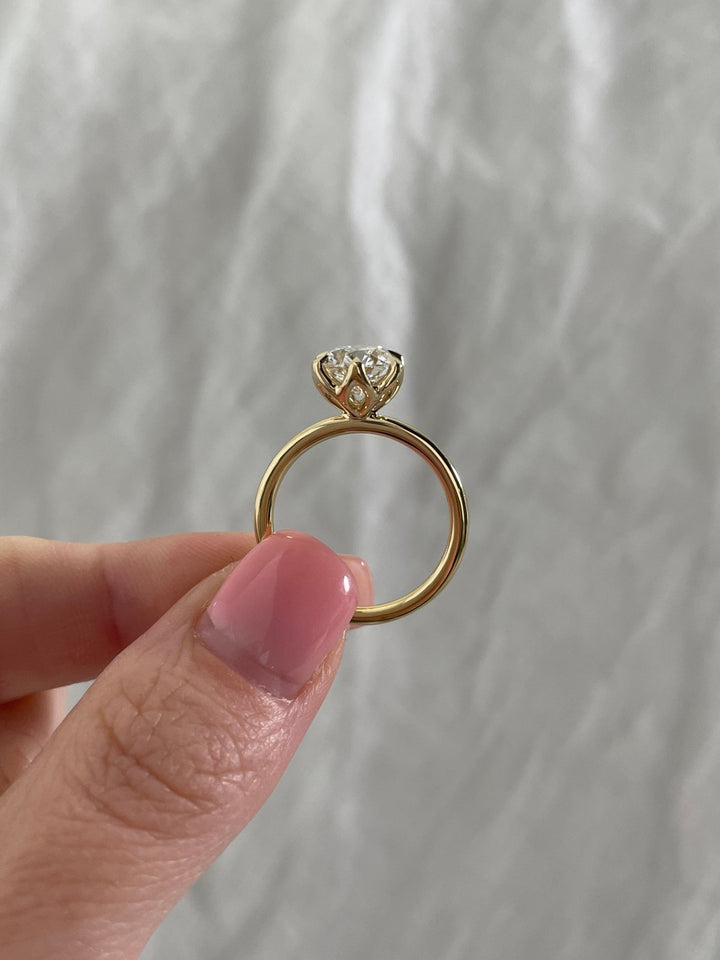 1.64 - 3.64 CT Round Cut Lab Grown Diamond Solitaire Engagement Ring - Doozy Diamonds