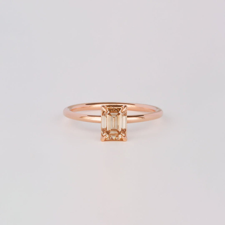 1.0CT emerald cut solitaire engagement ring available to buy now