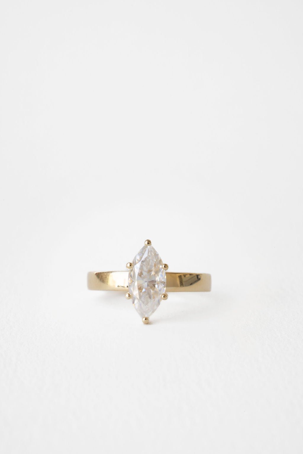 1.50CT Marquise F - VS Lab Grown Diamond Thick Band Wedding Ring Set - Doozy Diamonds