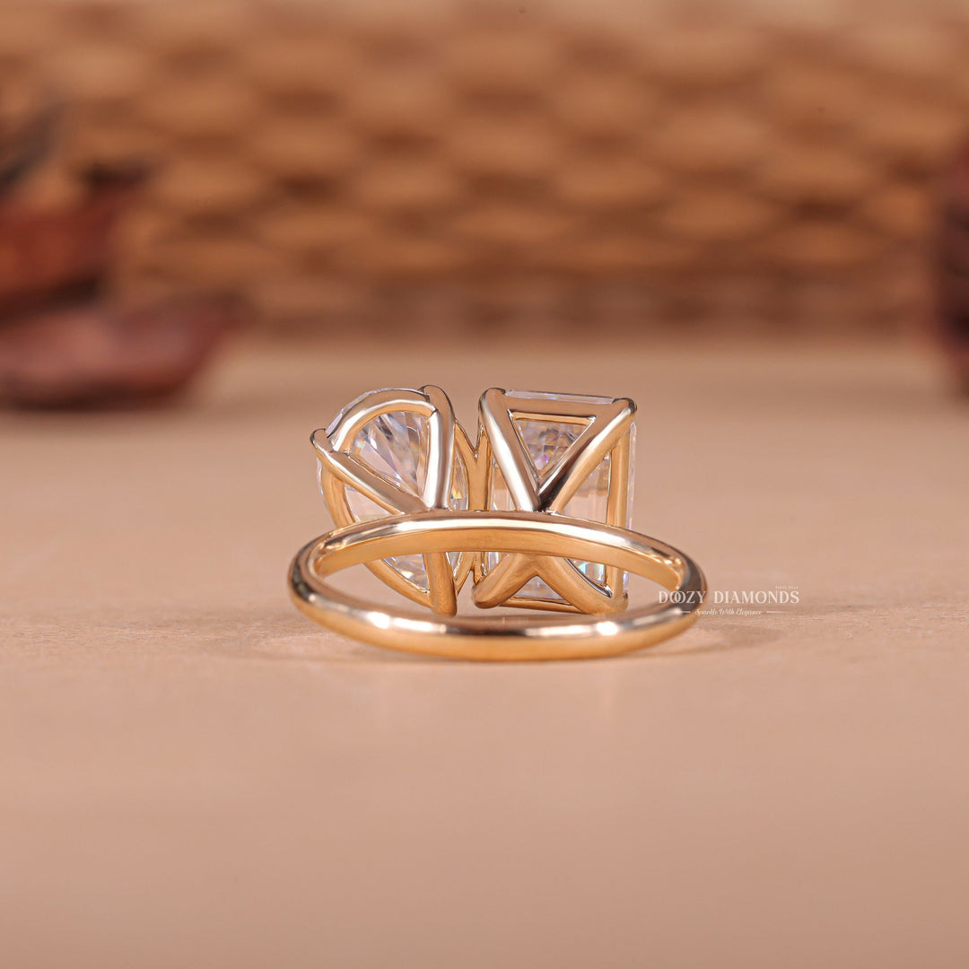 IGI certified pear cut diamond in solitaire engagement ring setting