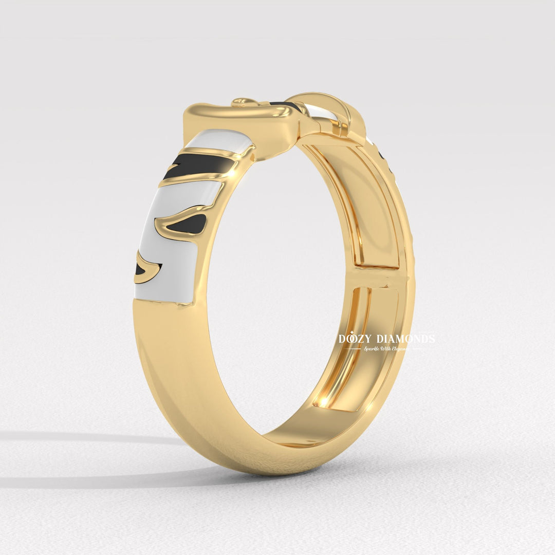 Minimalist Belt Buckle Ring for Men's ~ Unique Band for Men