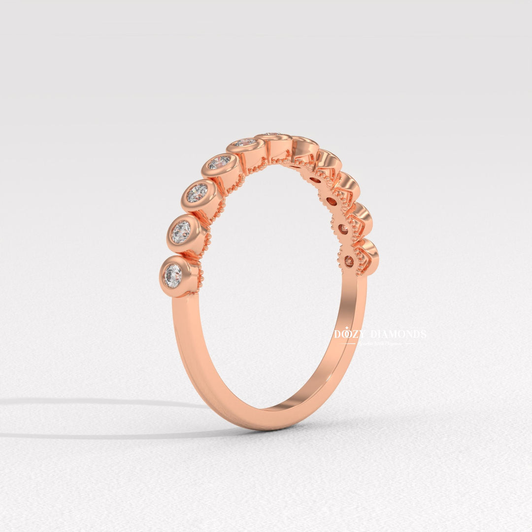 Sustainable round diamond wedding ring