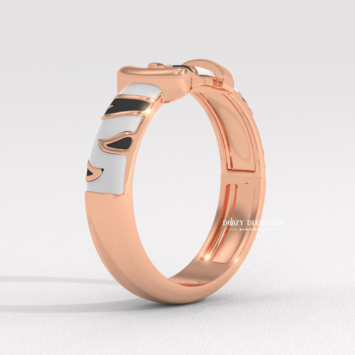 Minimalist Belt Buckle Ring for Men's ~ Unique Band for Men