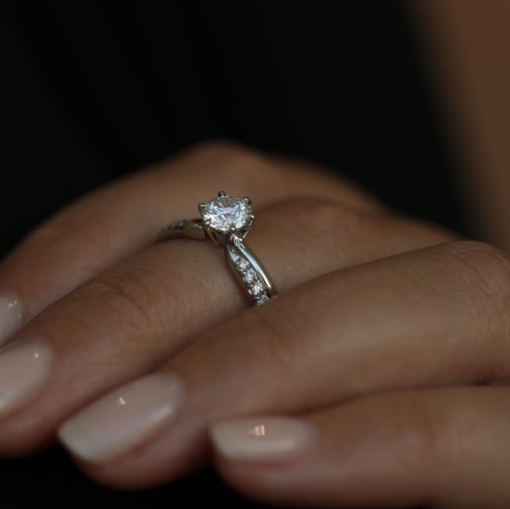 Classic round solitaire engagement ring crafted for everyday wear
