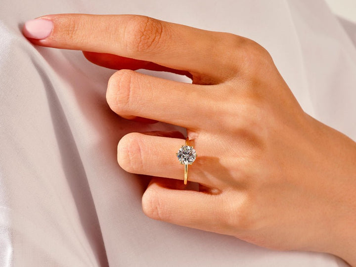 1.50CT Round Cut Solitaire F - VS Lab Grown Diamond Engagement Ring Set - Doozy Diamonds