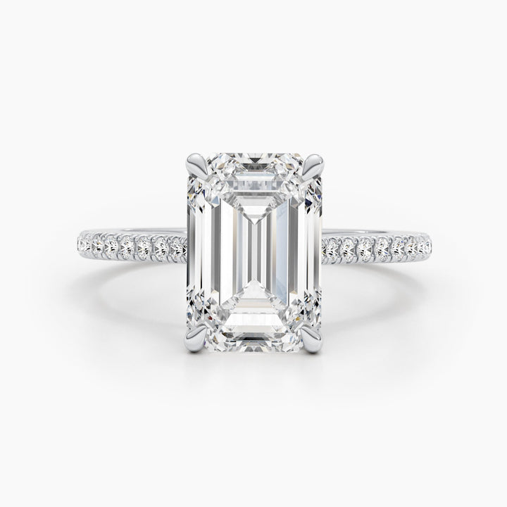 Discover emerald pave lab grown diamond engagement ring online