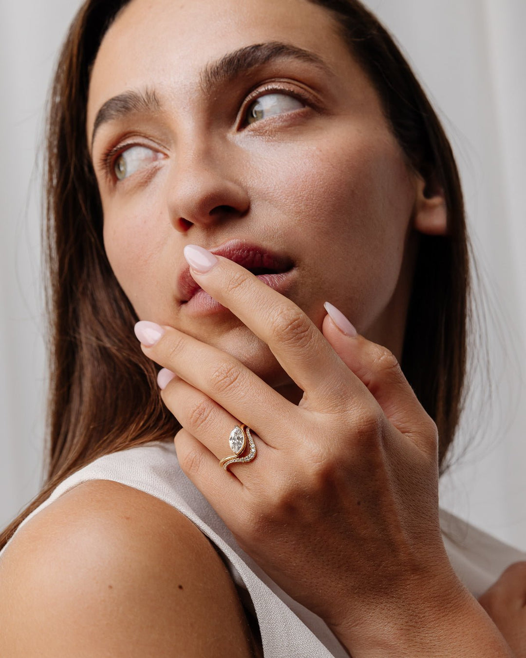 Classic marquise solitaire engagement ring crafted for everyday wear