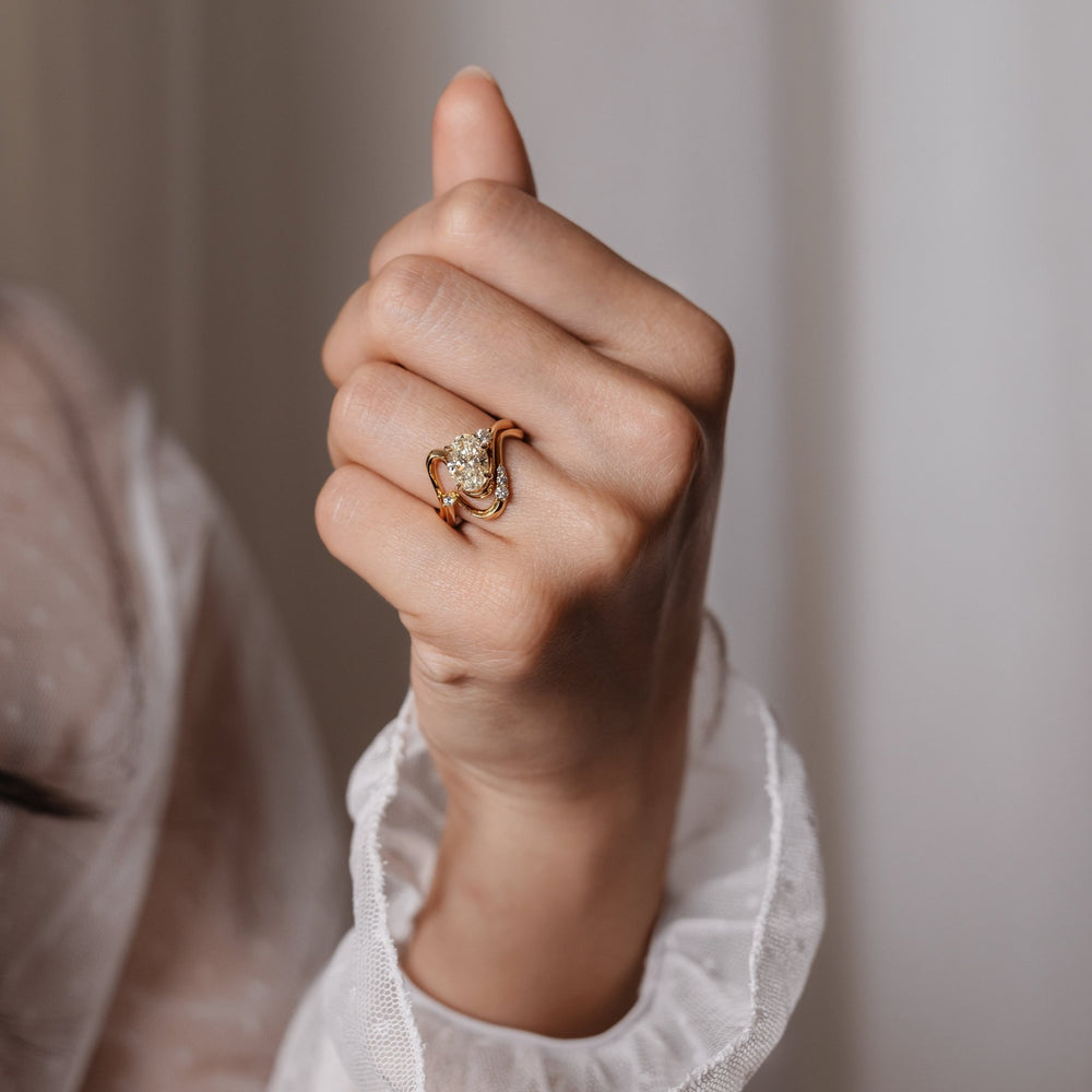 oval cut lab diamond ring