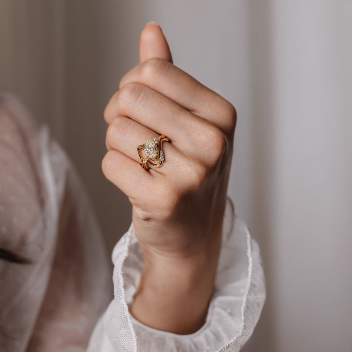 oval cut lab diamond ring