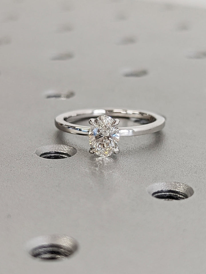 1.0CT oval cut solitaire engagement ring available to buy now