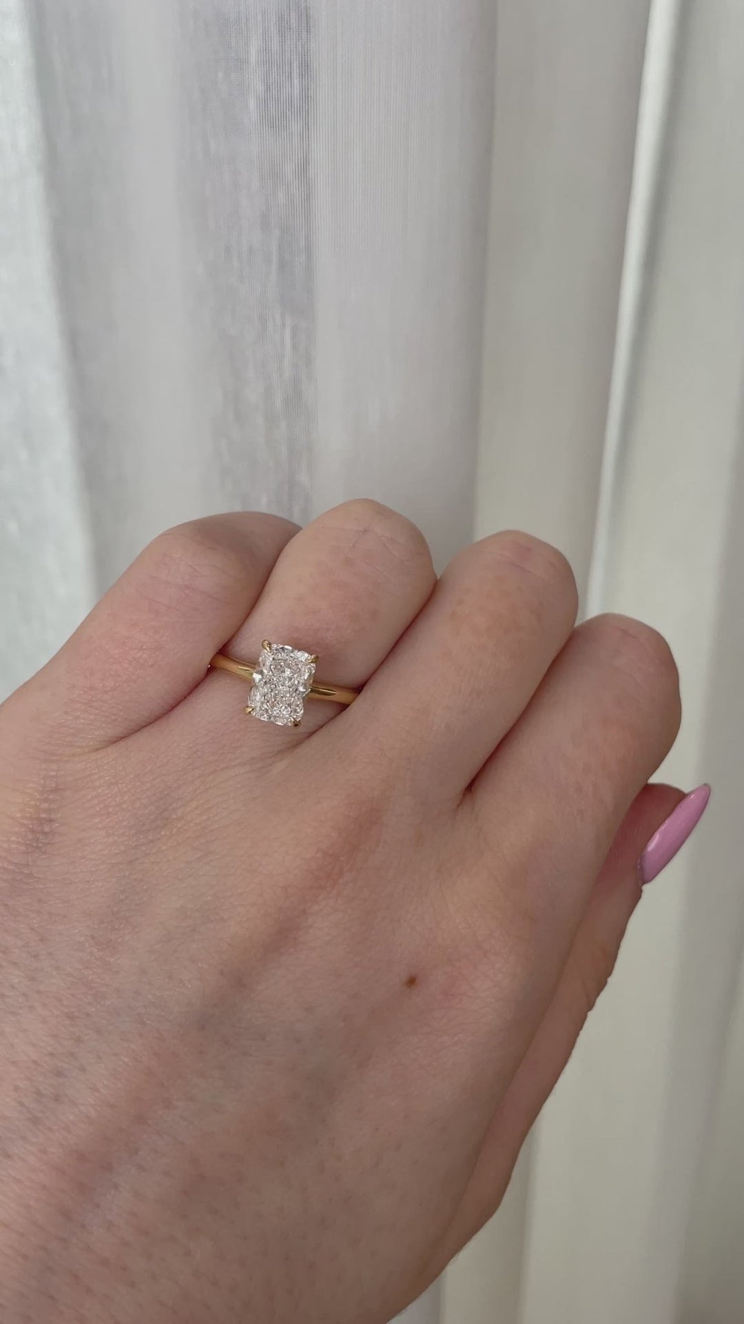 2.06 - 4.06 CT Elongated Cushion Cut Lab Grown Diamond Solitaire Engagement Ring - Doozy Diamonds