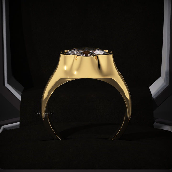 Oval dome engagement ring offered in gold and platinum