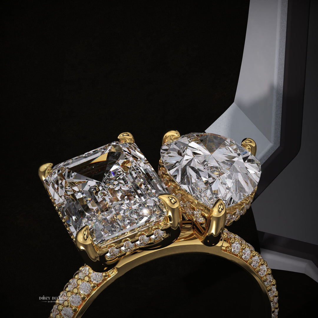 Shop pear cut hidden halo lab grown diamond engagement ring online