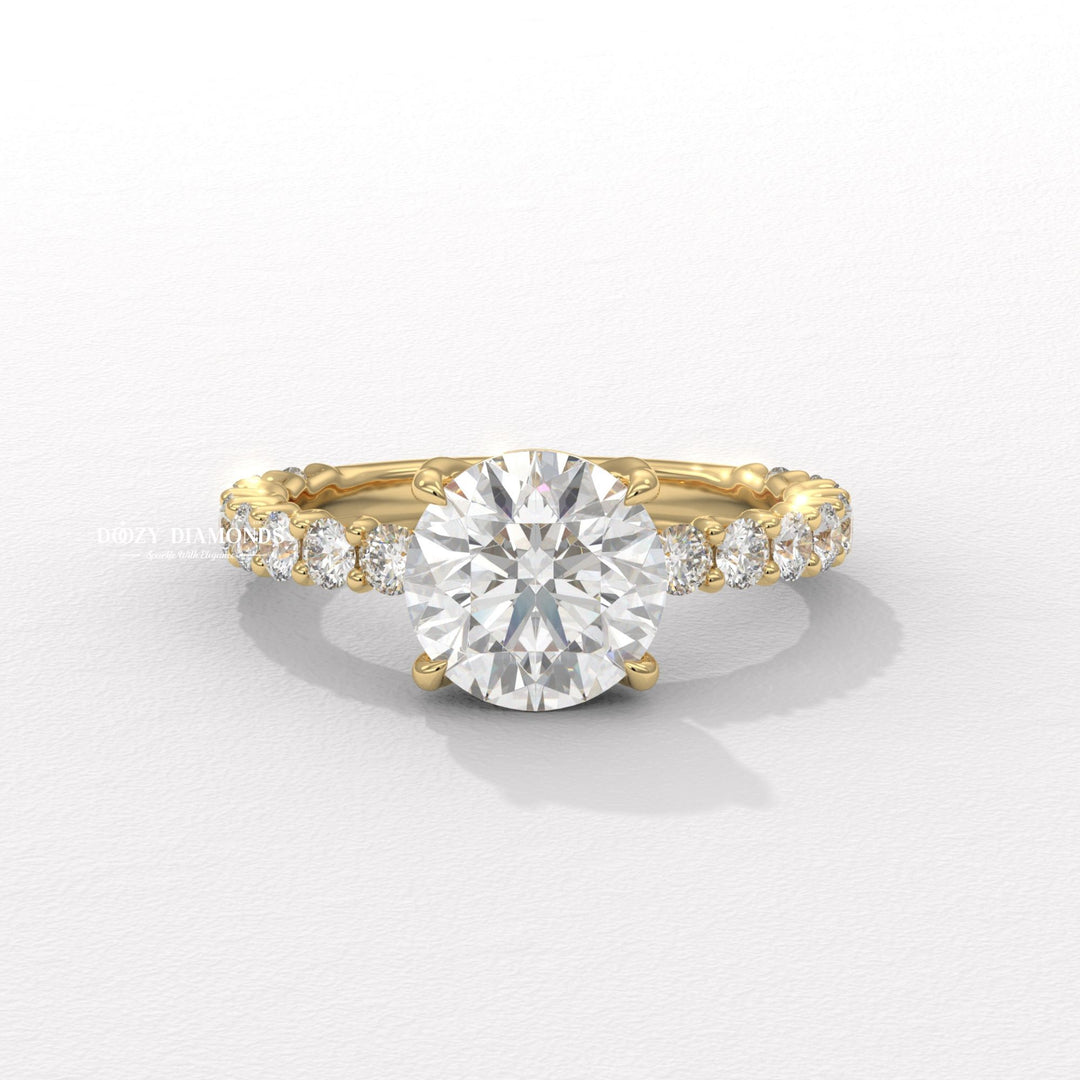 Buy round solitaire lab grown diamond engagement ring online