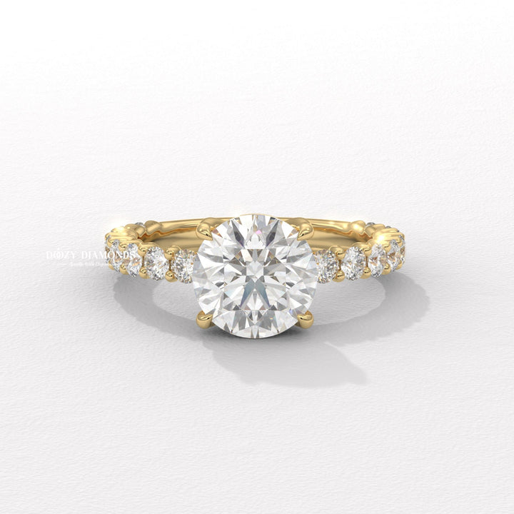 Buy round solitaire lab grown diamond engagement ring online