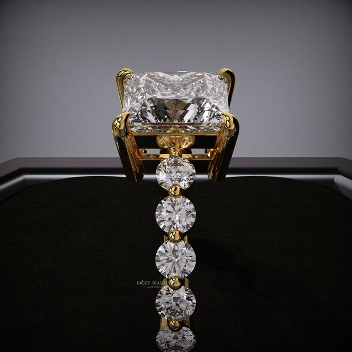 Shop the princess cut pave engagement ring collection online