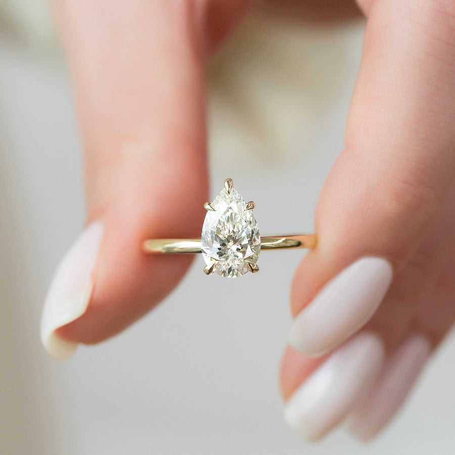 3.50CT pear cut solitaire engagement ring available to buy now