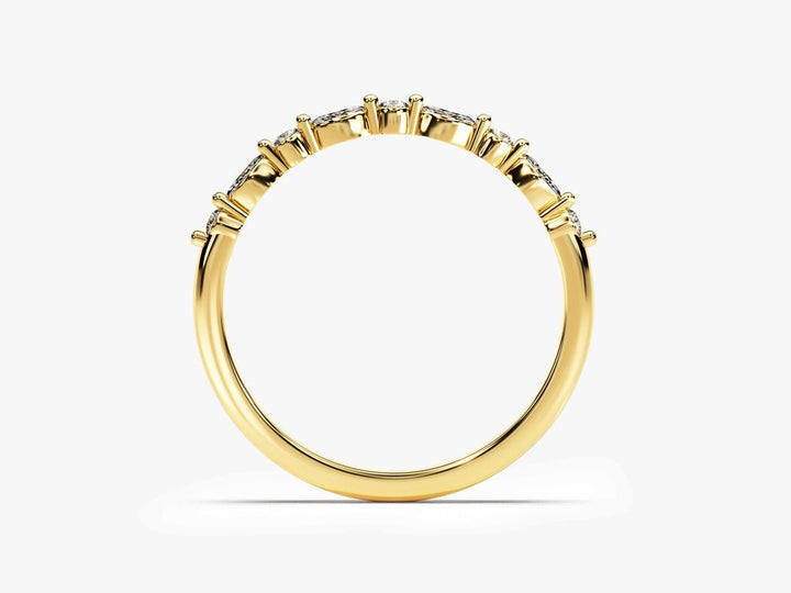 Ethically sourced marquise & round brilliant diamond eternity band