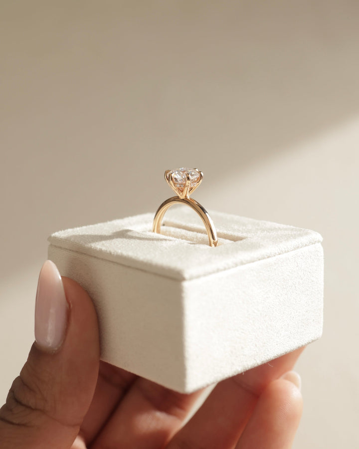 symmetrical hidden halo setting, floating hidden halo setting, split shank hidden halo setting, tapered hidden halo setting, curved hidden halo setting, rounded hidden halo setting, fine jewelry hidden halo setting,
